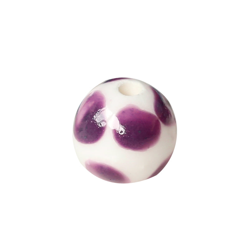 Wholesale 30pcs Color Big Wave Ceramic Round Beads